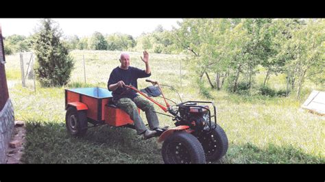 Как сделать прицеп к мотоблоку своими руками 2часть - YouTube