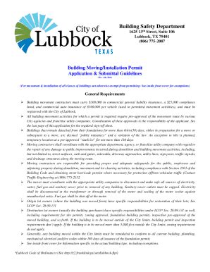 Fillable Online City Of Lubbock DepartmentsBuilding SafetyLubbock