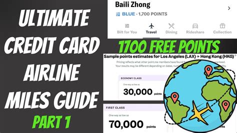 Redeeming Credit Card Airline Miles | Part 1 Guide