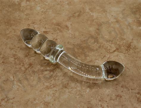 Clear Glass Dildo G Spot Adult Sex Toy Curved Smooth Ribbed Etsy