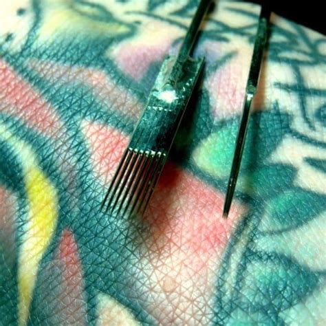tattoo needles  close