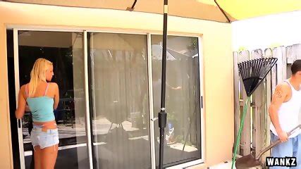 WANKZ Sexy Blonde Showing Whale Tail