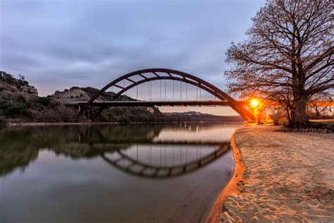 Pennybacker Bridge Reflection - T. Kahler Photography