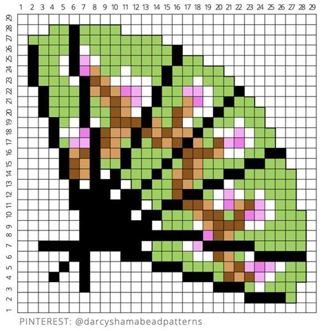 Green Japanese Fan Cross Stitch Pattern 29x29