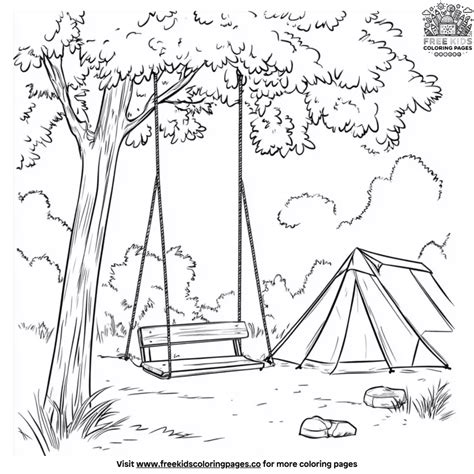 Charming Camping Coloring Pages For Preschool Age Campers
