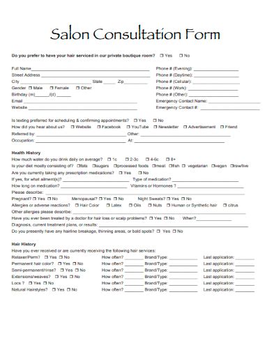 Free 33 Consultation Form Samples In Pdf