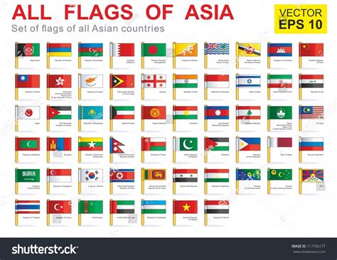 All Flags Countries Asia Full Vector 库存矢量图（免版税）717796177 Shutterstock