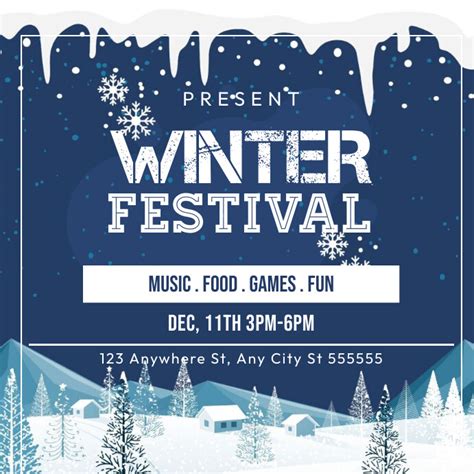 Winter Festival Template Postermywall
