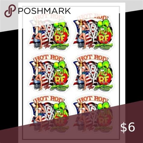 Rat Fink Hot Rod Laminated Vinyl Stickers Vinyl Sticker Rod Hot Rods
