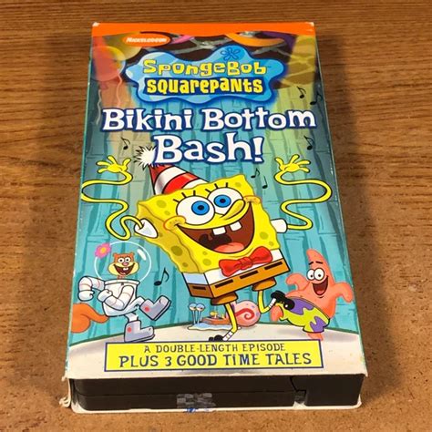 SPONGEBOB SQUAREPANTS BIKINI Bottom Bash VHS VCR Video Tape Used Nickelodeon EUR PicClick FR
