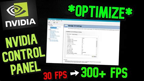 Nvidia Control Panel Best Settings For Gaming And Performance Youtube