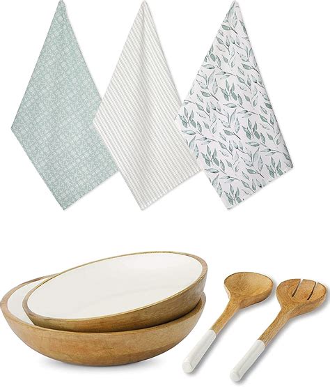 Amazon Folkulture Kitchen Towels Or Dish Towels With Wooden