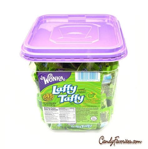 Wonka Laffy Taffy Sour Apple Candy 145 Jar Candy Favorites