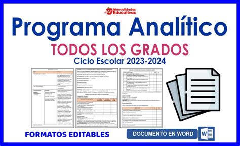 Plan Anal Tico Todos Los Grados De Primaria