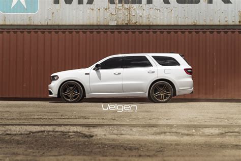 White Dodge Durango Shows Off Custom Bronze Wheels By Velgen — Carid