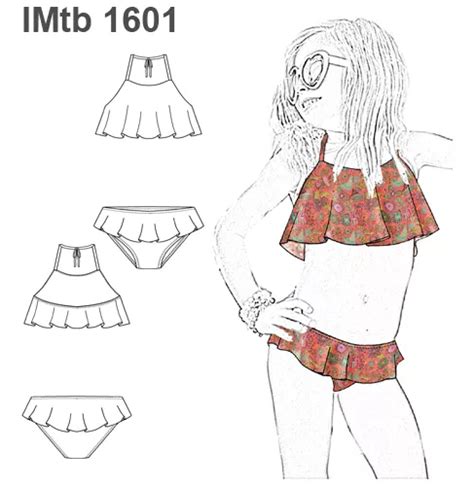 Molde De Bikini Vuelos Niña Nena Cuotas sin interés