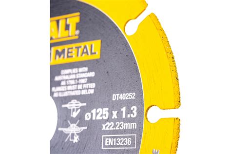 Алмазный диск отрезной по металлу 125х22.2 мм DEWALT DT40252 - выгодная ...