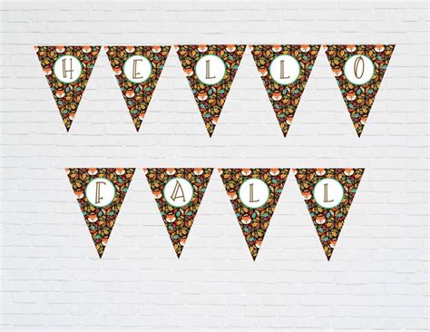 Hello Fall Banner Letters Free Printable | Shabby Mint Chic Party