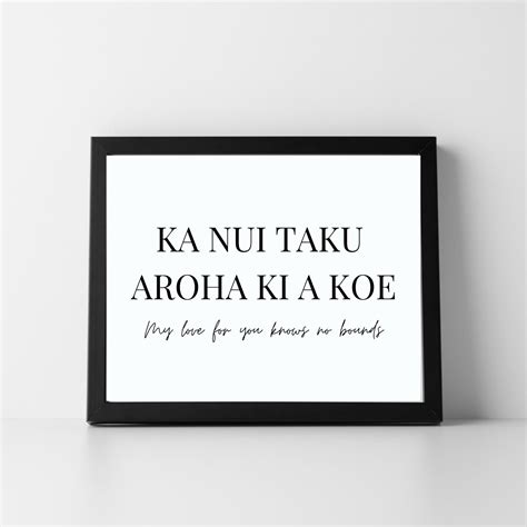 My Love for You Knows No Bounds Aroha Te Reo Maori Language Affirmation