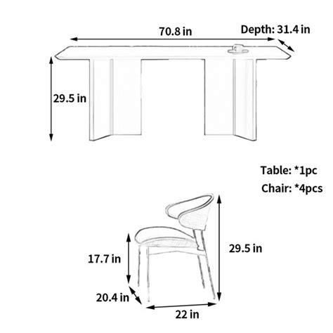 ASS Comfort Zone Rectangular Wabi Sabi Dining Table And Chairs Wayfair