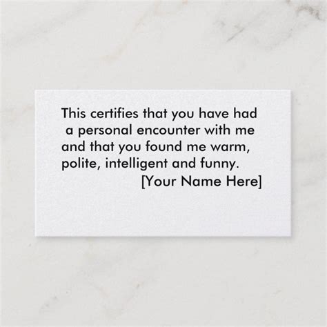 Funny Business Card | Zazzle