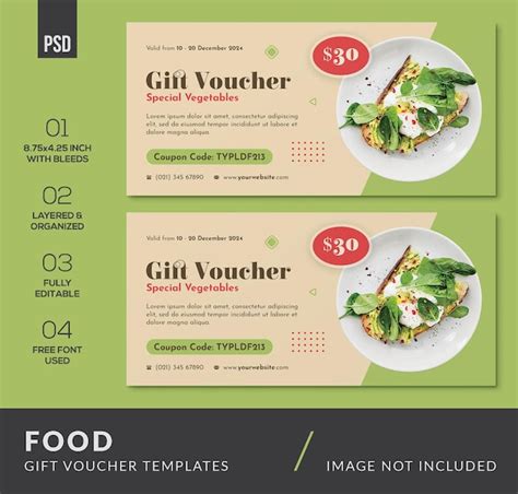 Premium Psd Creative Food T Voucher Design Templates