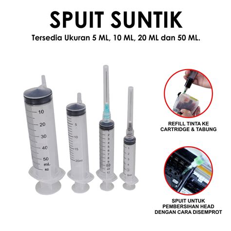spuit suntik  med fast print indonesia