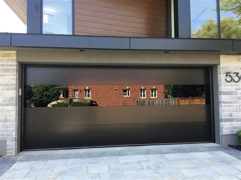 Modern Exterior Black Glass Garage Doors - Modern Doors
