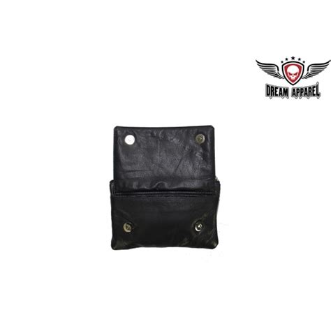 All Naked Cowhide Leather Purple Butterfly Belt Bag Biker Life