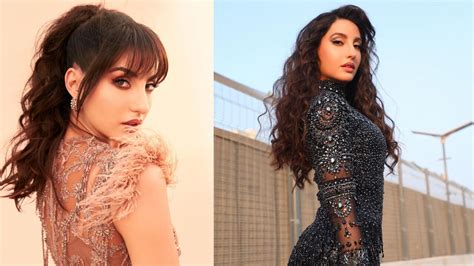 Blonde To Bangs Nora Fatehi Plays With Her Hair