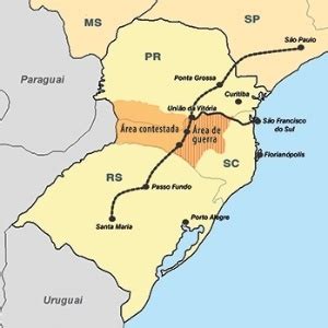 Guerra Do Contestado Mapa