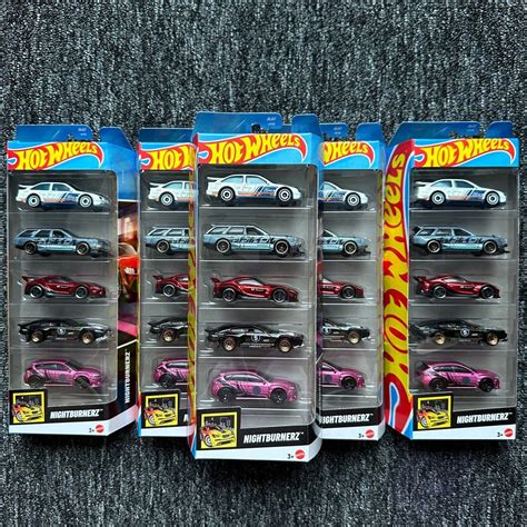HOT WHEELS NIGHTBURNERZ Pack Ford Sierra Cosworth Nissan Maxima Drift Car Toyota GR