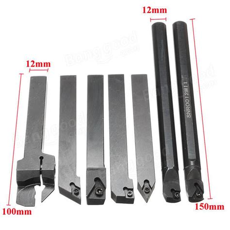 Pcs Mm Shank Lathe Boring Bar Turning Tool Holder Set With Carbide