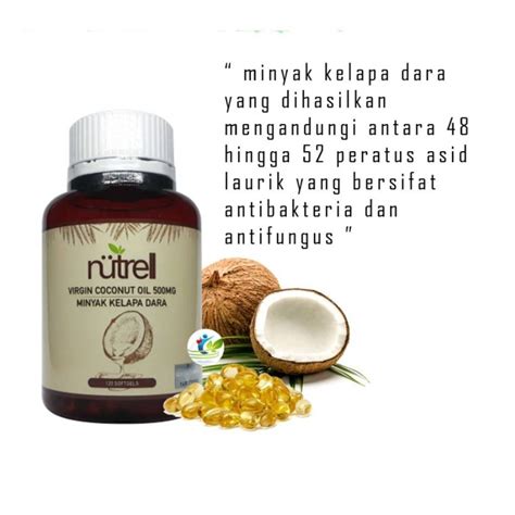 💥 Utm Virgin Coconut Oil 💥 120 Softgels Nutrell Vco Softgel