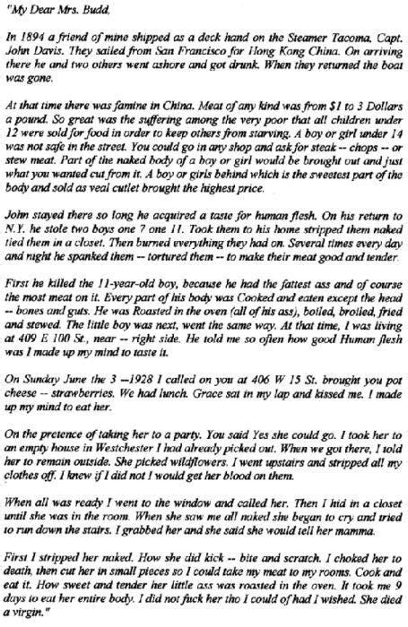 Albert Fish Letter - Themporst