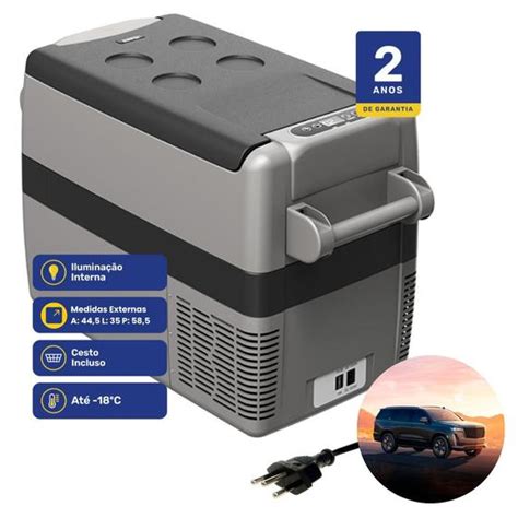 Geladeira No Carro - Geladeira Portátil P/Carro 41 Litros Quadrivolt 12v/24v/110v/220v Elber ...