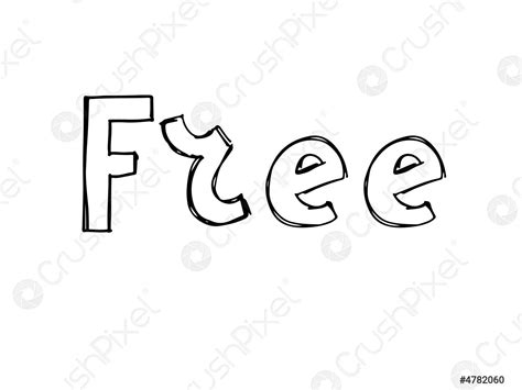 Free Hand Written Lettering Vector Hand Draw Font Stock Vector