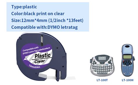 proficetik  label tape compatible  dymo letratag refills