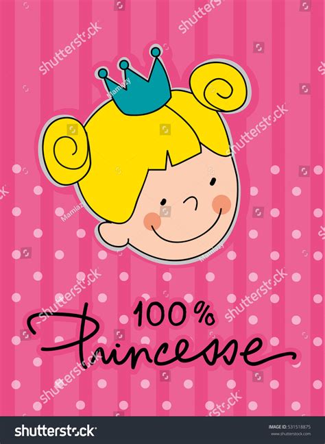 princess french language card  stock vector royalty