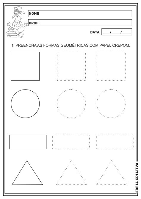 Atividades Formas Geom Tricas Educa O Infantil E Maternal Para