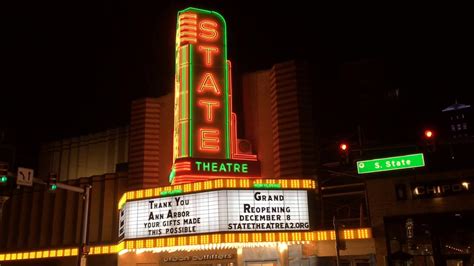 Watch The Relighting Of Ann Arbors Newly Restored State Theatre