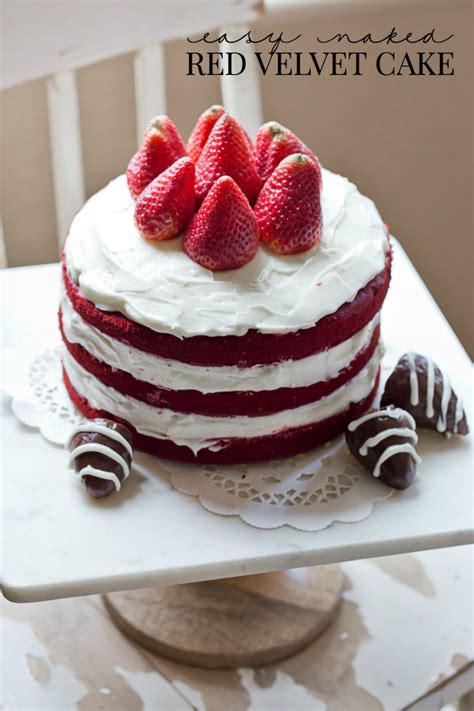 Easy Naked Red Velvet Cake A Night Owl Blog