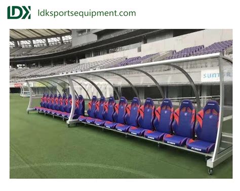 luxury aluminium frame football stadium soccer player bench seats