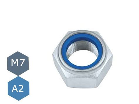 Гайка М7 самоконтрящаяся нержавеющая А2 DIN 985, ISO 10511 (ID ...