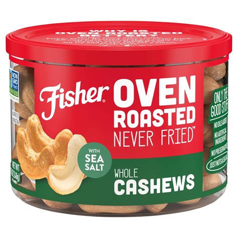 Fisher Oven Roasted Whole Cashews Shop Nuts Seeds At H E B