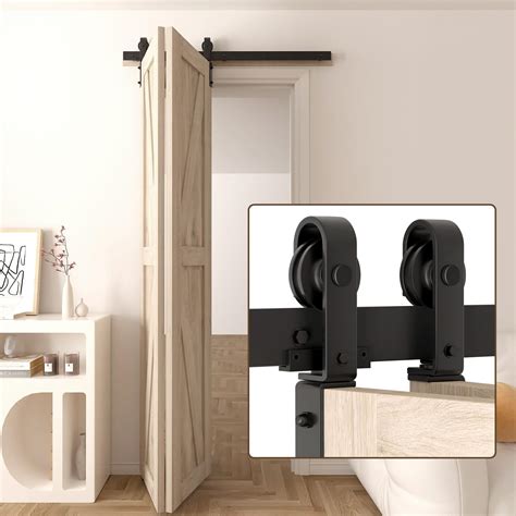 Amazon.com: SKYSEN Bifold Barn Door Hardware Roller Set - Fit for 2