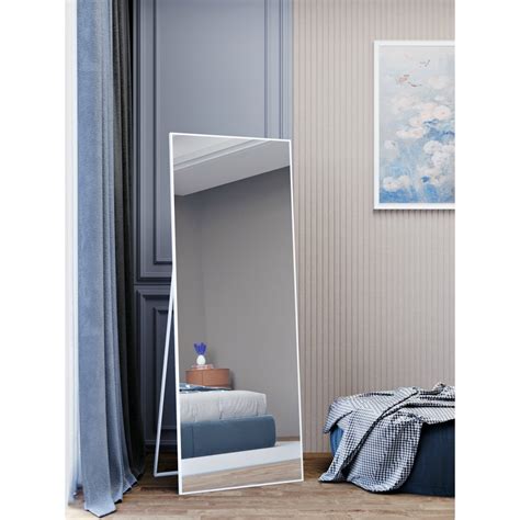 Напольное зеркало TODA ALMA в полный рост, 161x60 см, цвет рамы - белый ...