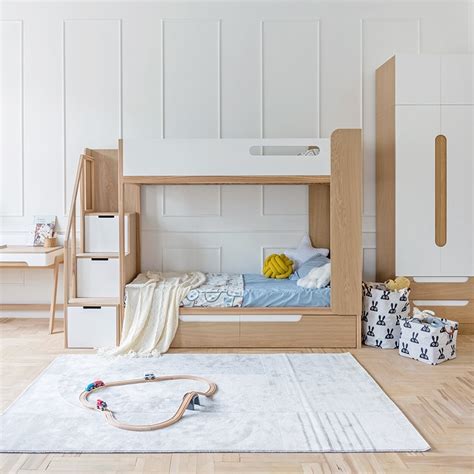 Двухъярусная кровать "Тин с лестницей-комодом"