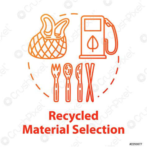 Gerecycled Materiaal Selectie Concept Pictogram Milieubescherming