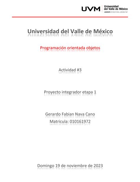 Actividad Proyecto Integrador Etapa Universidad Del Valle De